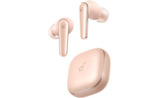 Anker soundcore Liberty 5, Noise-Cancelling Wireless Earbuds, 2x Stronger Voice Reduction, Real-Time Adaptive Noise Cancellation, Fast Charging, Dolby Audio, 6-Mic AI Clear Calls, Long Battery Life - Pink